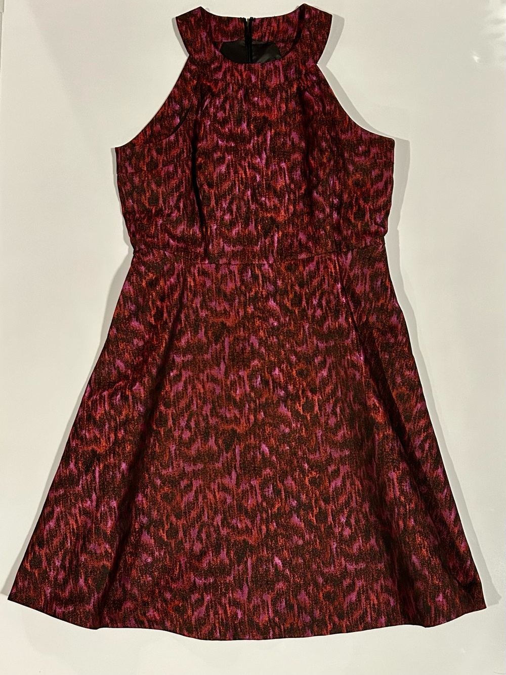 Calvin Klein Halter A-Line Brocade Dress, Women's 8P